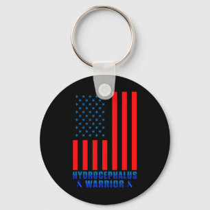 Hydrocephalus Survivor Ribbon Awareness Warrior Key Ring
