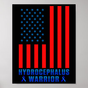 Hydrocephalus Survivor Ribbon Awareness Warrior Poster