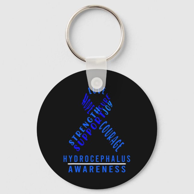 Hydrocephalus Survivor Safety Awareness Warrior  Key Ring (Front)