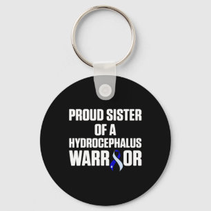 Hydrocephalus Survivor Sister Awareness Warrior 4 Key Ring