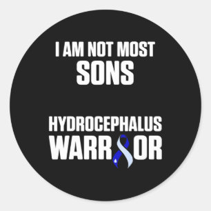 Hydrocephalus Survivor Sons Awareness Warrior Classic Round Sticker