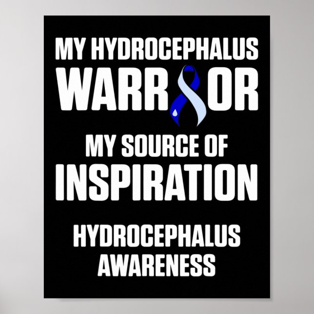 Hydrocephalus Survivor Source Awareness Warrior  Poster (Front)