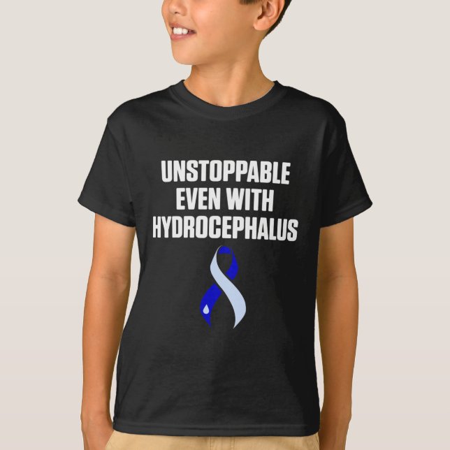 Hydrocephalus Survivor Stop Awareness Warrior 3 T-Shirt (Front)