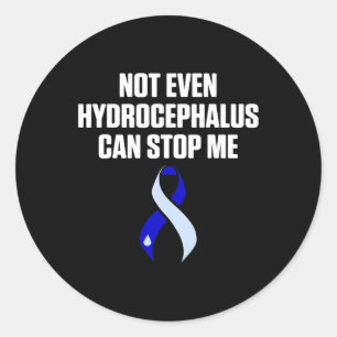 Hydrocephalus Survivor Stop Awareness Warrior  Classic Round Sticker