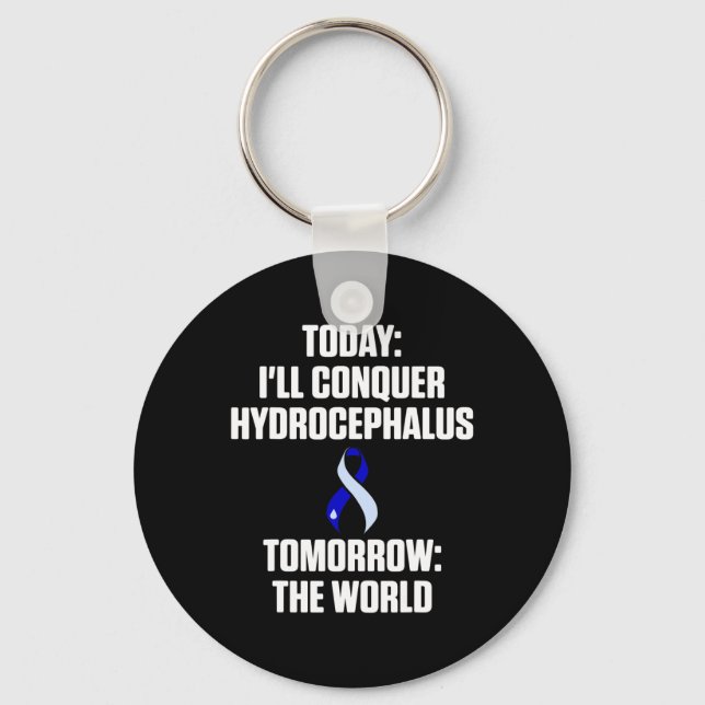 Hydrocephalus Survivor Today Awareness Warrior  Key Ring (Front)