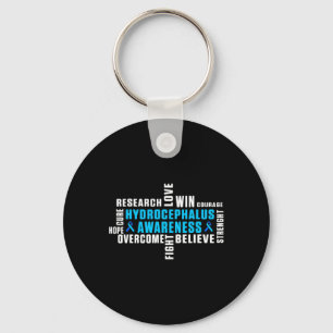 Hydrocephalus Survivor Treating Awareness Warrior  Key Ring