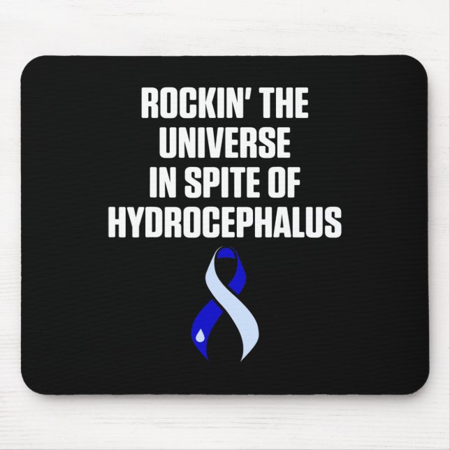 Hydrocephalus Survivor Universe Awareness Warrior  Mouse Pad (Front)