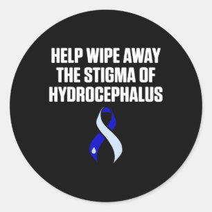 Hydrocephalus Survivor Wipe Awareness Warrior  Classic Round Sticker