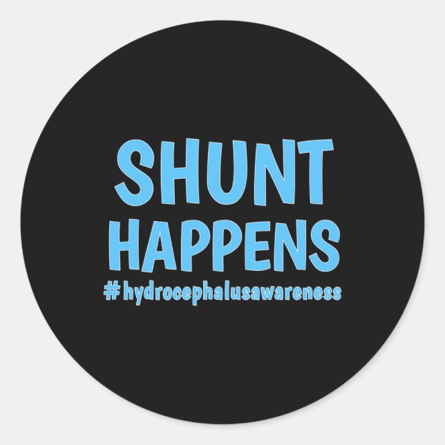 Hydrocephalus Walk Hydro Warrior No MORE B.S. Shun Classic Round Sticker (Front)