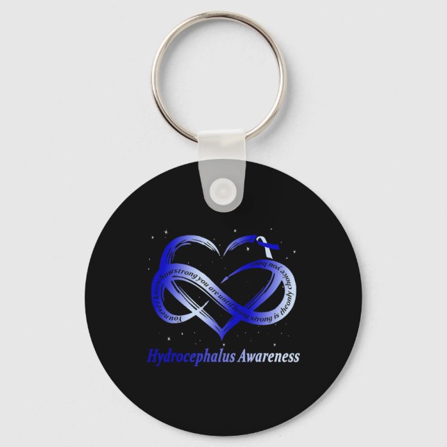 Hydrocephalus Warrior Hydrocephalus Survivor Aware Key Ring (Front)