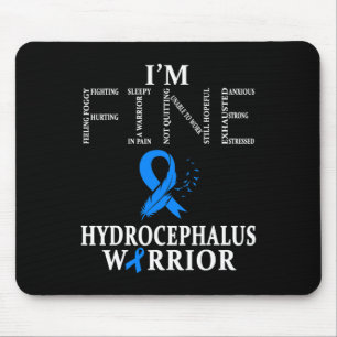 Hydrocephalus Warrior I'm Fine Feather Mouse Pad