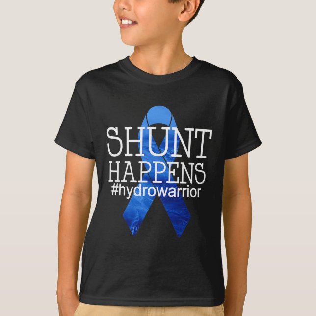 Hydrocephalus Warrior No MORE B.S. Shunt Happens 1 T-Shirt (Front)