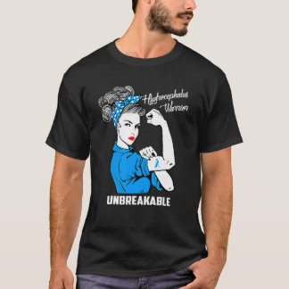 Hydrocephalus Warrior Unbreakable Awareness Hydro T-Shirt
