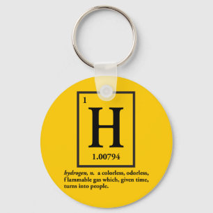 hydrogen - a gas which turns into people key ring