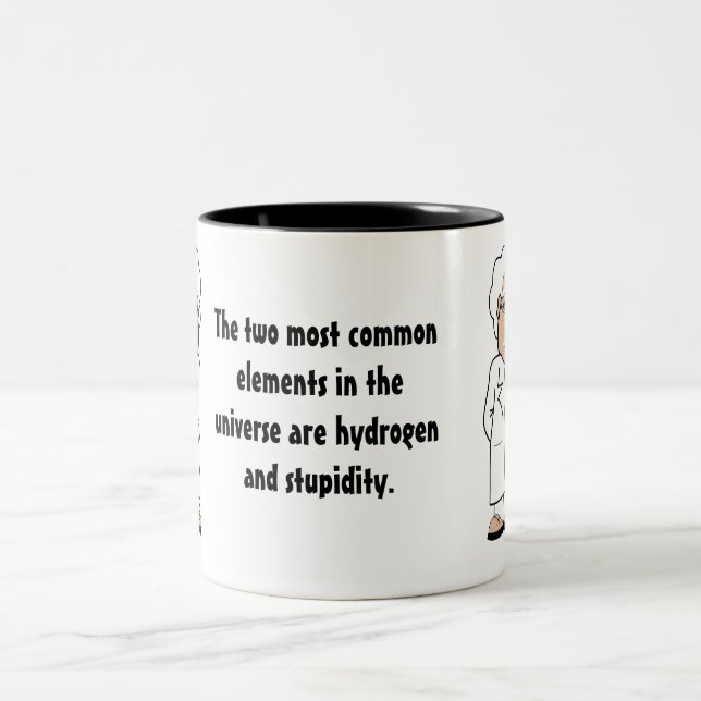 Hydrogen and Stupidity Two-Tone Coffee Mug (Center)