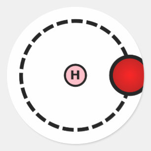 Hydrogen Atom Classic Round Sticker