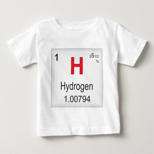 Hydrogen Individual Element of the Periodic Table Baby T-Shirt (Front)