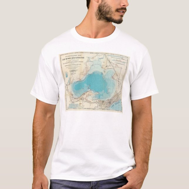 Hydrographic map Lake Mendota T-Shirt (Front)
