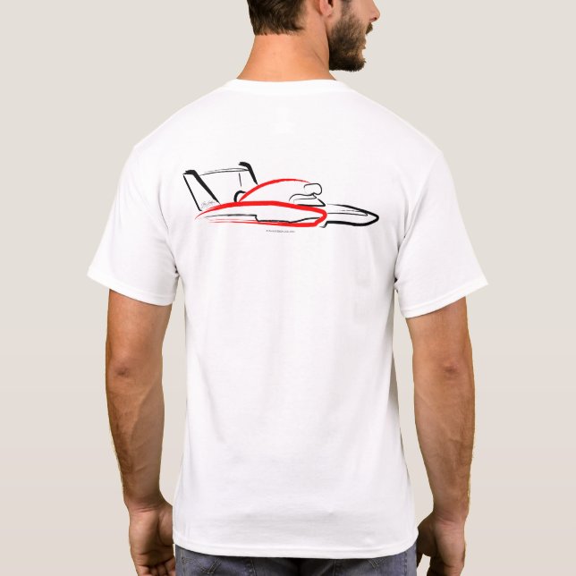 Hydroplane 01 Black and Red back T-Shirt (Back)