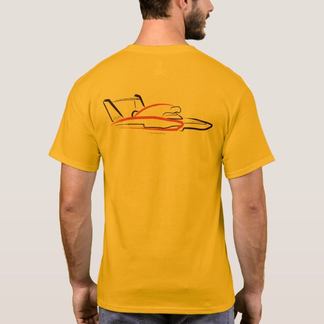 Hydroplane 01 Gold Back T-Shirt (Back)