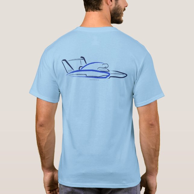 Hydroplane 01 Light Blue Back T-Shirt (Back)