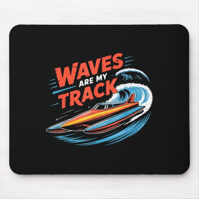 Hydroplane racing airboat captain rooster tail  mouse pad (Front)