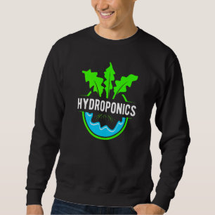 Hydroponics Graphic Cow Farmer Agriculture Tractor Sweatshirt