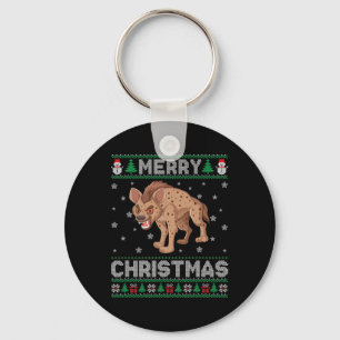 Hyena Animal Men Women Kids Ugly Christmas Sweater Key Ring