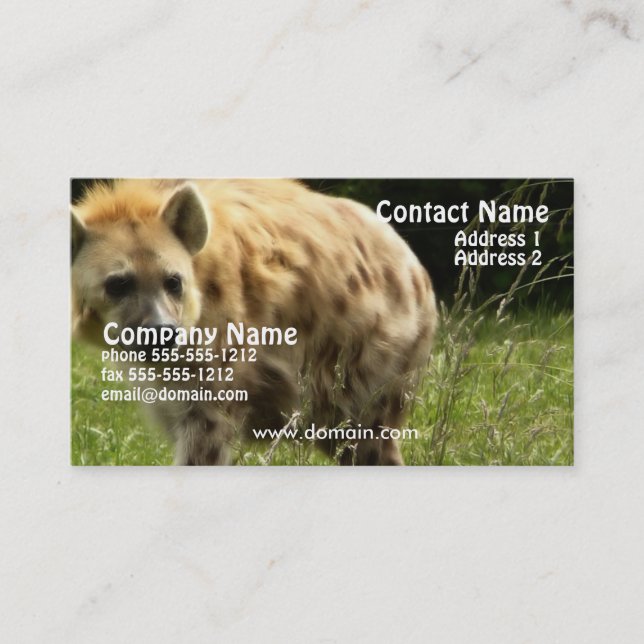 Hyena Business Card (Front)