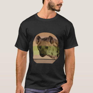 Hyena Close-Up On Retro-Style Sunset In Africa Col T-Shirt
