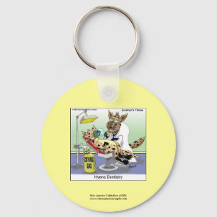 Hyena Dentistry Cartoon Funny Key Chain