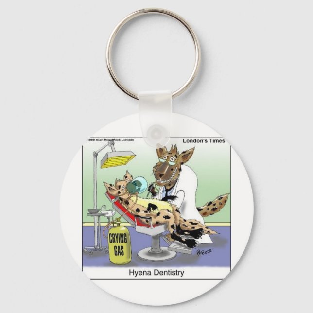 Hyena Dentistry Funny Gifts, Tees & Collectibles Key Ring (Front)