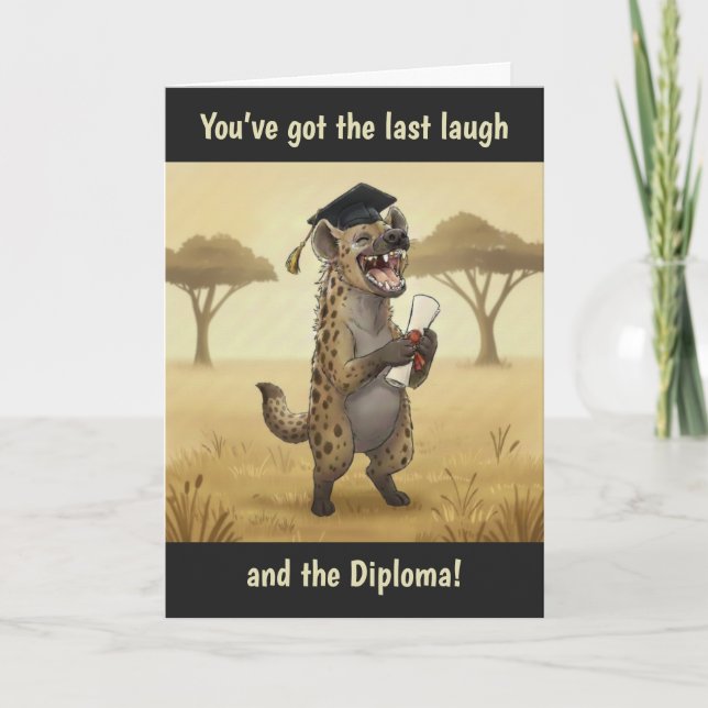 Hyena Graduation Card (Front)