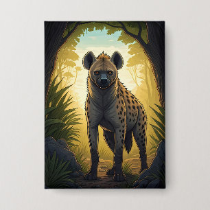 Hyena in a Forest Clearing