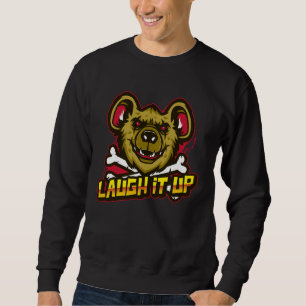 Hyena Laugh It Up Comedian Cross Bones Zoo Keeper Sweatshirt