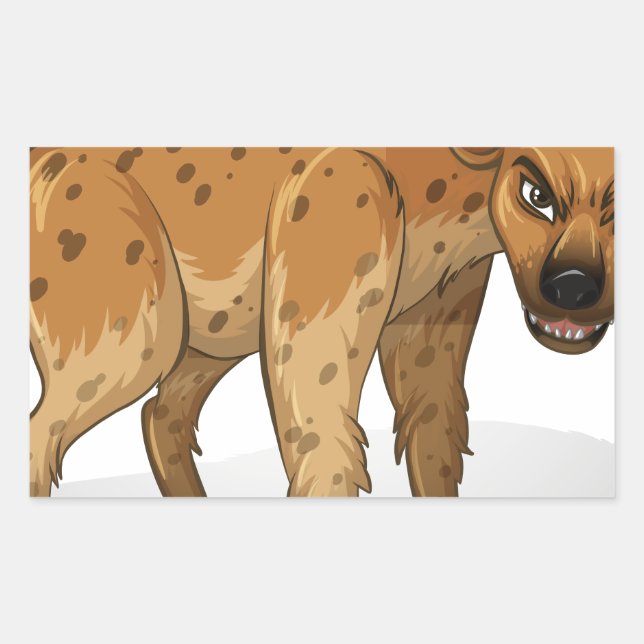 Hyena Rectangular Sticker (Front)