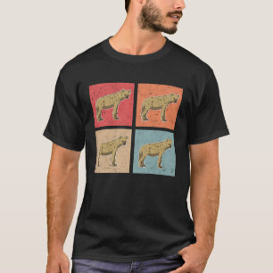 Hyena Retro Striped Hyena Vintage T-Shirt