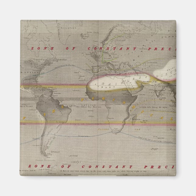 Hyetographic rain map magnet (Front)