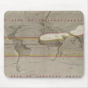Hyetographic rain map mouse pad