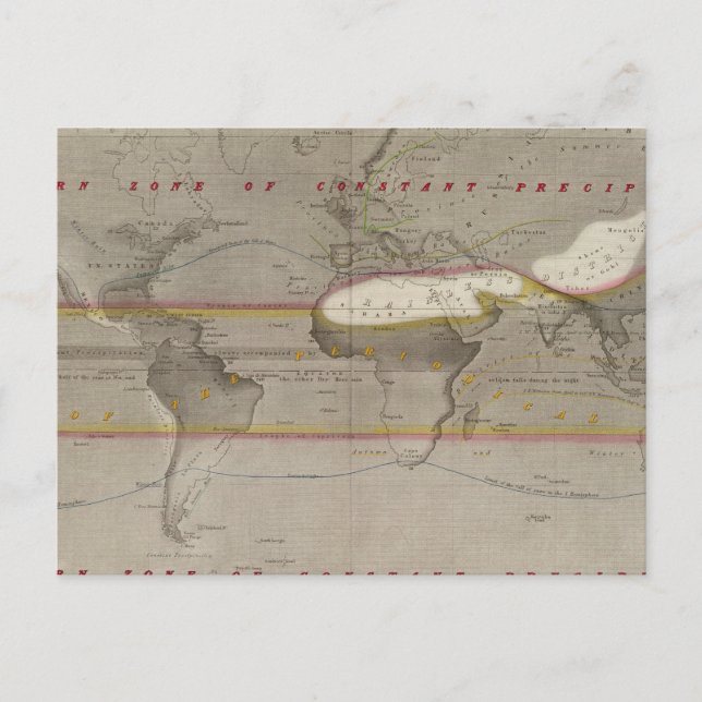 Hyetographic rain map postcard (Front)