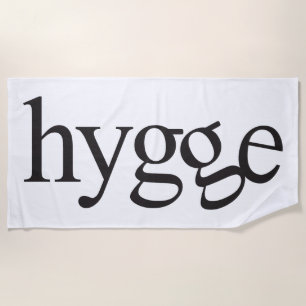 Hygge Black and White Beach Towel