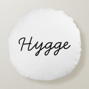 Hygge Black Elegant Round Cushion