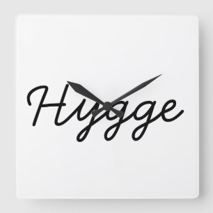 Hygge Black Elegant Square Wall Clock