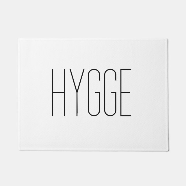 Hygge Black Thin Doormat (Front)