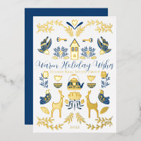 Hygge Blue | Yellow Unique Warm Holiday Wishes