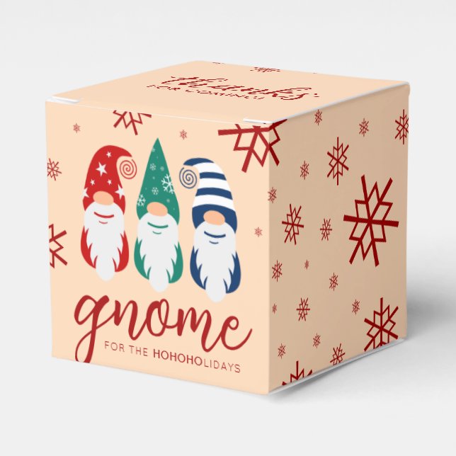 Hygge Christmas Gnome for the Holidays Snowflakes Favour Box (Front Side)