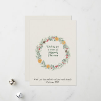 Hygge Christmas Wreath Card — Holiday Greetings