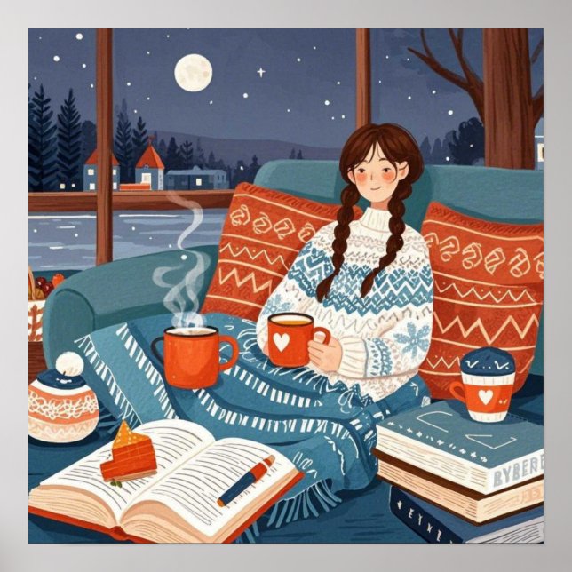 Hygge Cosy Night _ Celebrate cosy nights Poster (Front)