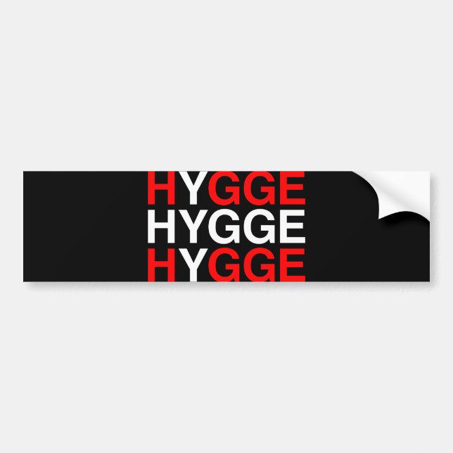 HYGGE Danish Flag Bumper Sticker (Front)