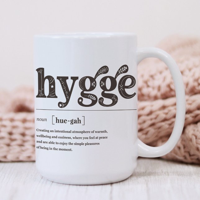 Hygge Definition Danish Quote Cosy Season Coffee Mug (Hygge Definition Mug, Danish Quote meaning, comfort & cozy sweater weather togetherness season)